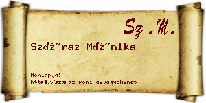 Száraz Mónika névjegykártya